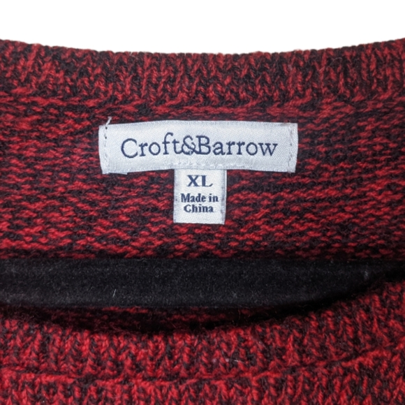 Croft & Barrow Red Marled Sweater ❤️ Size XL - Picture 3 of 5